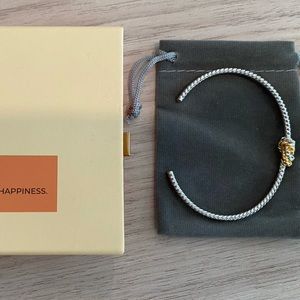 Tied By Knot Two-Tone Bracelet